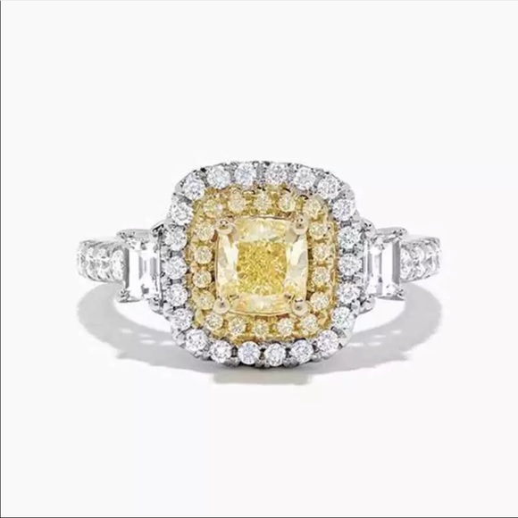 Jewelry - New 925 Silver Square Shape Citrine Party Ring